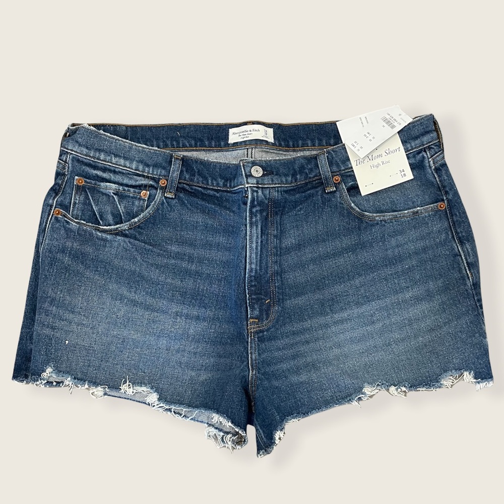 Abercrombie & Fitch High Rise Mom Shorts, 34W